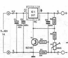 LM317 Lead acid batteries charger circuit design electronic project