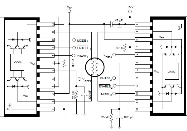 A3952S stepper motor controller circuit design electronic project