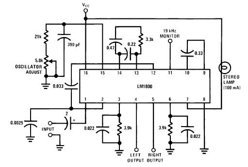 LM1800 FM Stereo Demodulator circuit