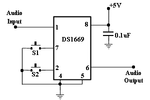 DS1669 digital potentiometer circuit diagram