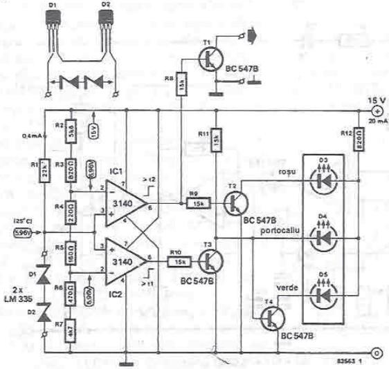 Radiator temperature indicator circuit design electronic project