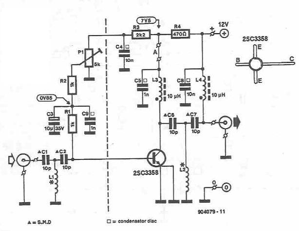 UHF amplifier circuit