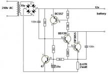 12v battery charger circuit diagram using TIP3055