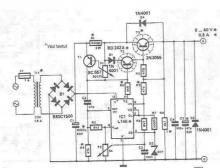 0-40V lab power supply circuit diagram electronic project using LM723 L146