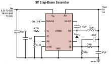 LT3980 5V 2A dc converter circuit