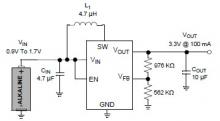 3v Battery step up circuit converter MCP1640
