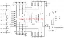 TDA1029 audio signal source switch circuit diagram electronic project