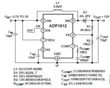 5 to 12v converter using ADP1612 circuit diagram