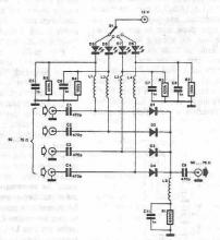 Antenna selector circuit diagram using PIN diodes