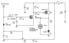 RF detector circuit using transistors