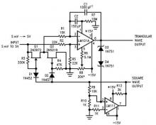Voltage controlled oscillator circuit with LM11  LM101